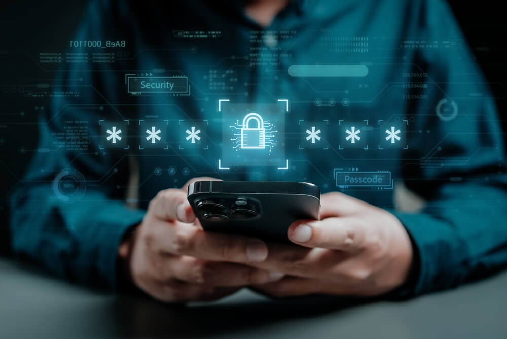 phone in hand with lock graphic