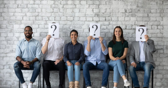 smiling job applicants