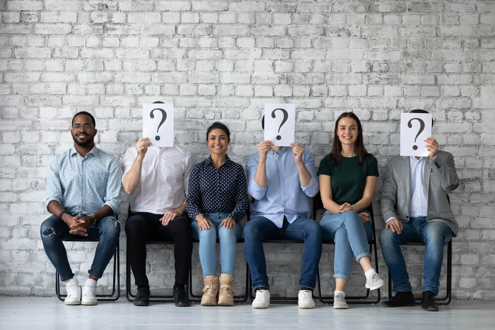 smiling job applicants