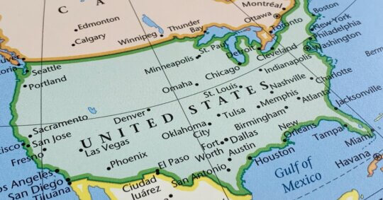 map of the united states