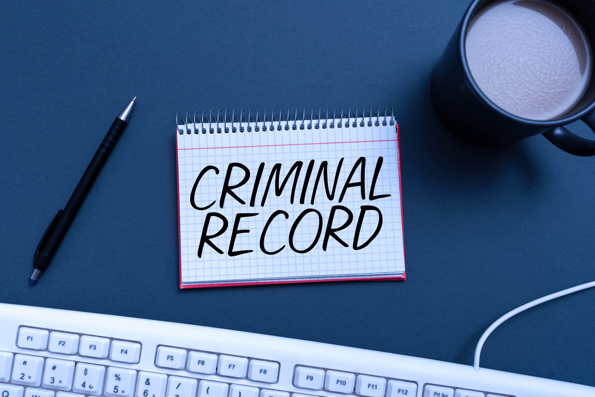 A Criminal record graphic that represents the question, "Does a Misdemeanor stay on your record?"